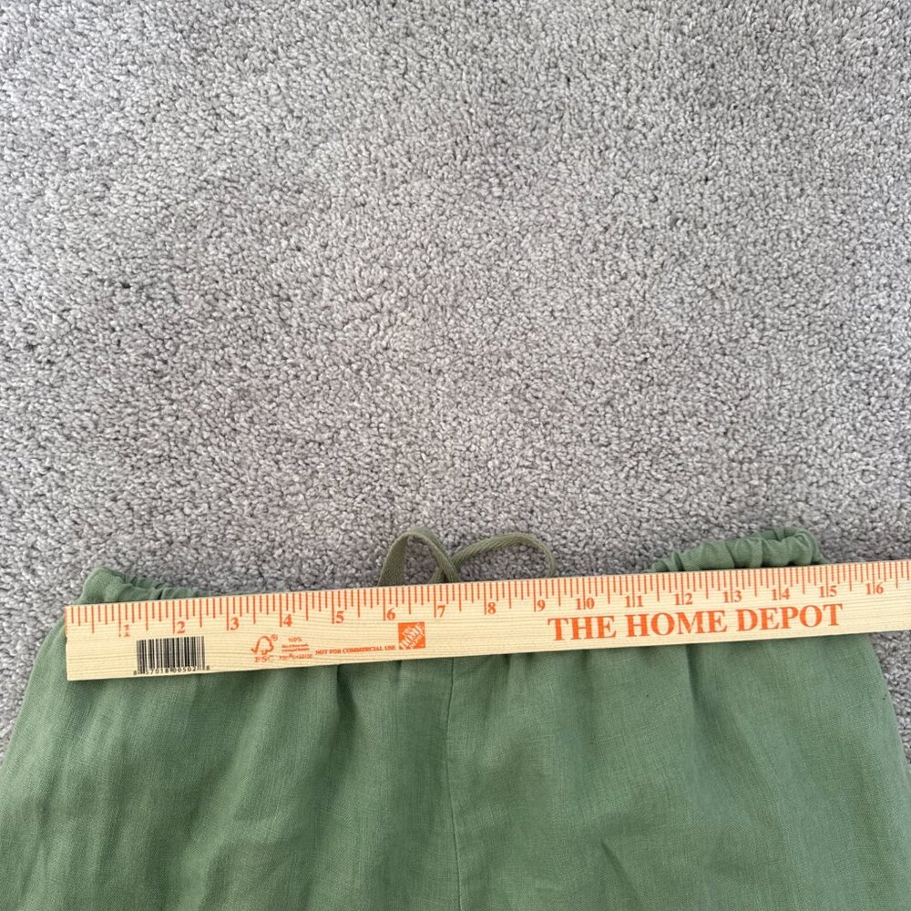 Nordstrom Green Ankle Linen Pants Safari Vacation Summer Lightweight‎ Sz M - Picture 13 of 13